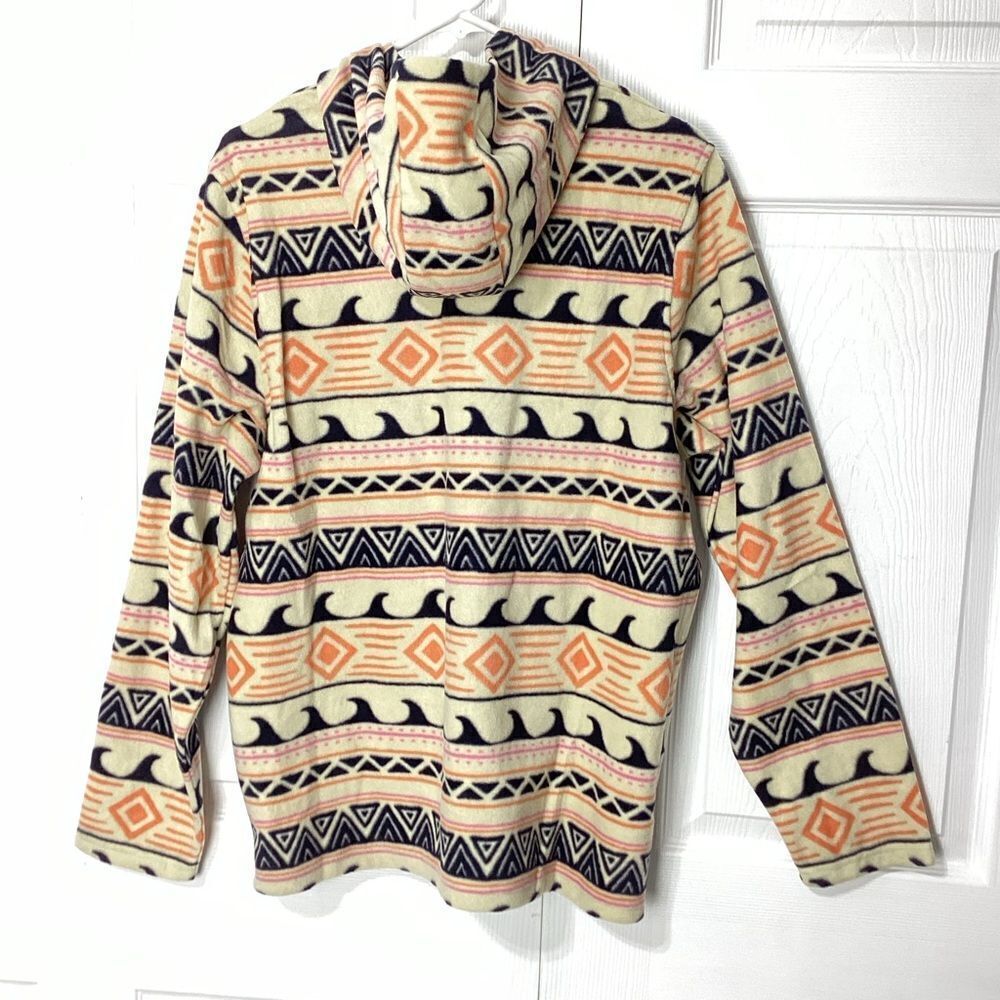O’Neill Fleece Pullover Jacket NWT Multi Color Hood Quarter Zip XL - Picture 8 of 12